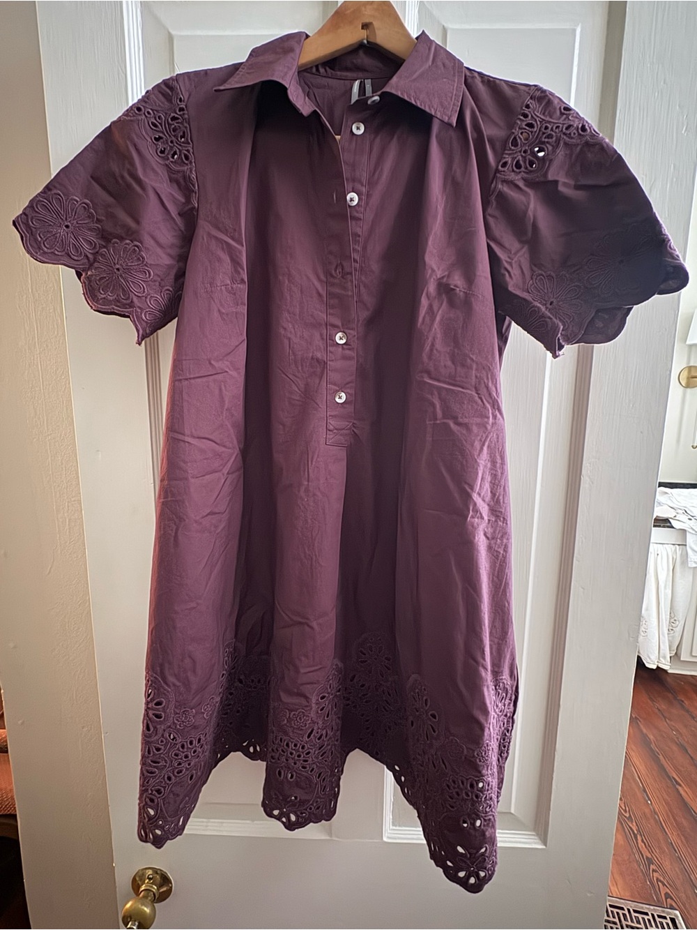 NWT Anthropologie Pollie Swing Dress in Fudge Size Small
